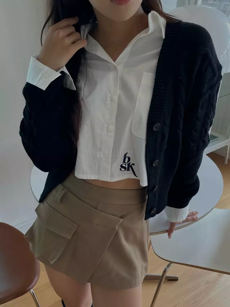 Rooof - Korean Women Fashion - #womensfashion - Block Knit Cardigan - 5