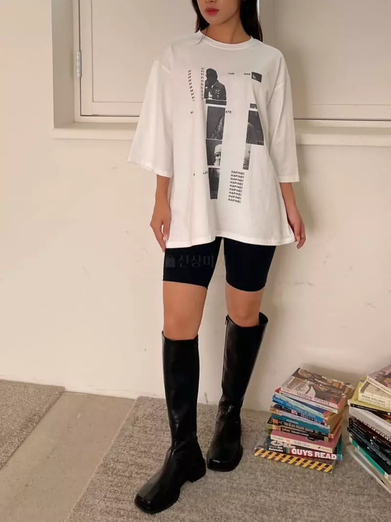 Rooof - Korean Women Fashion - #womensfashion - Two Shop Box Tee - 5