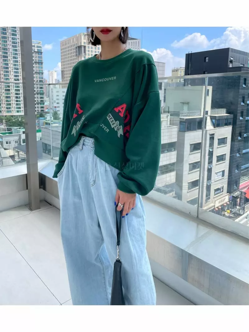 Ryon - Korean Women Fashion - #momslook - Slit Sweatshirt - 11