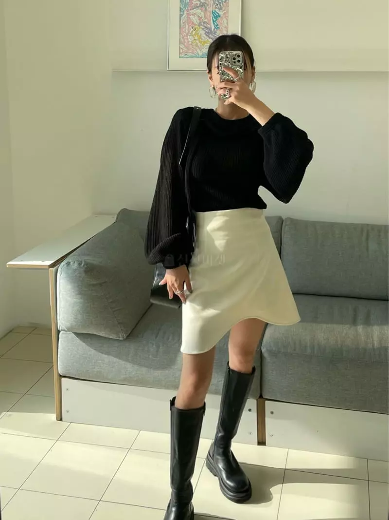 Ryon - Korean Women Fashion - #momslook - Wave Skirt - 8