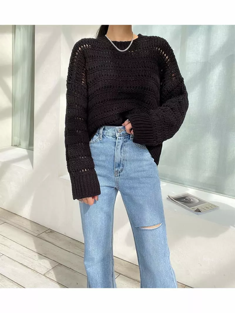 Ryon - Korean Women Fashion - #momslook - Scsi R Knit Tee - 12