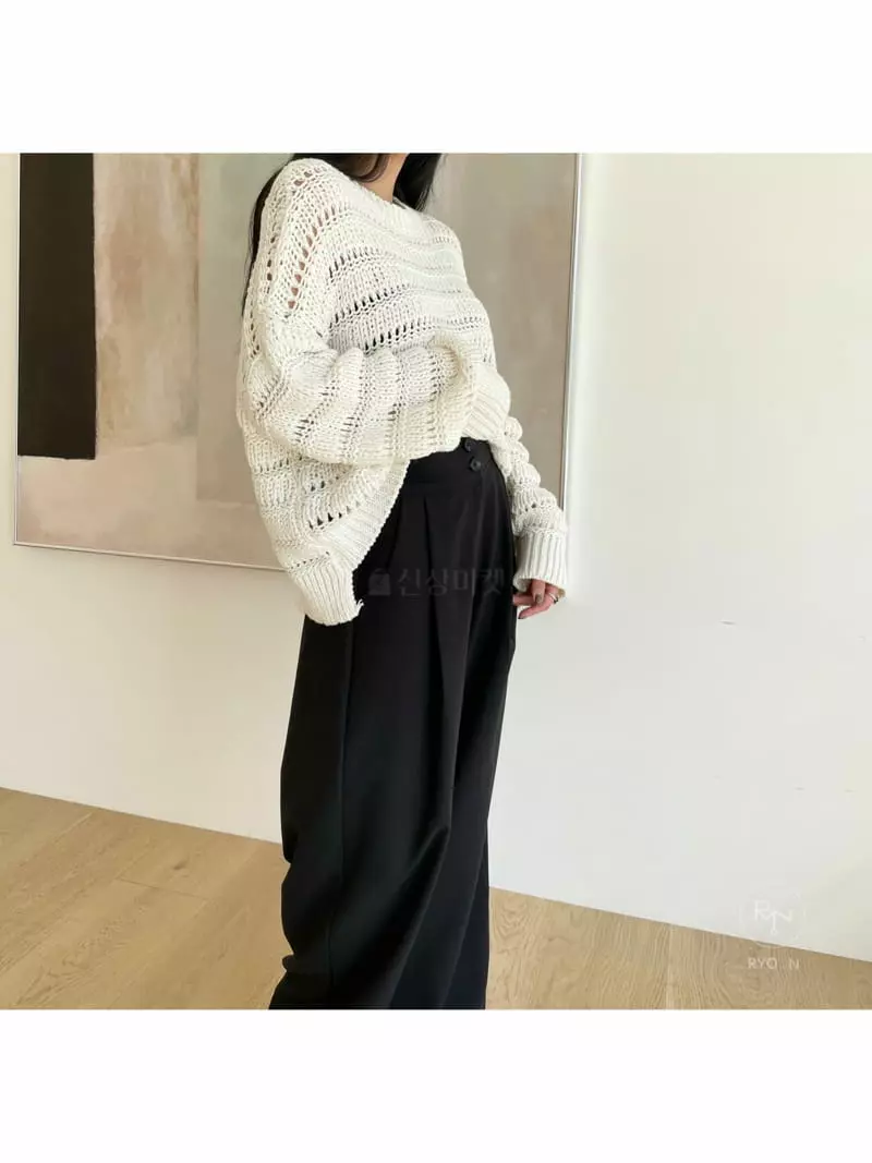 Ryon - Korean Women Fashion - #momslook - Scsi R Knit Tee - 6