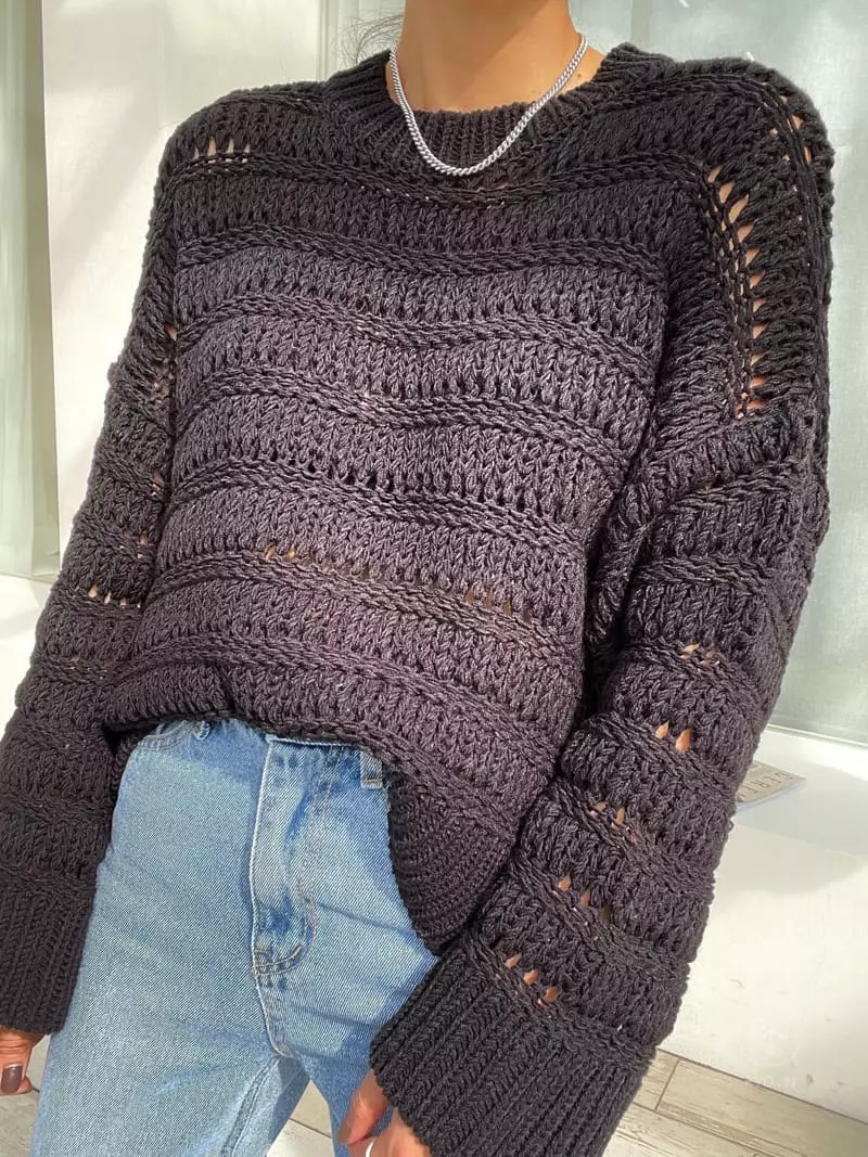 Ryon - Korean Women Fashion - #momslook - Scsi R Knit Tee - 8