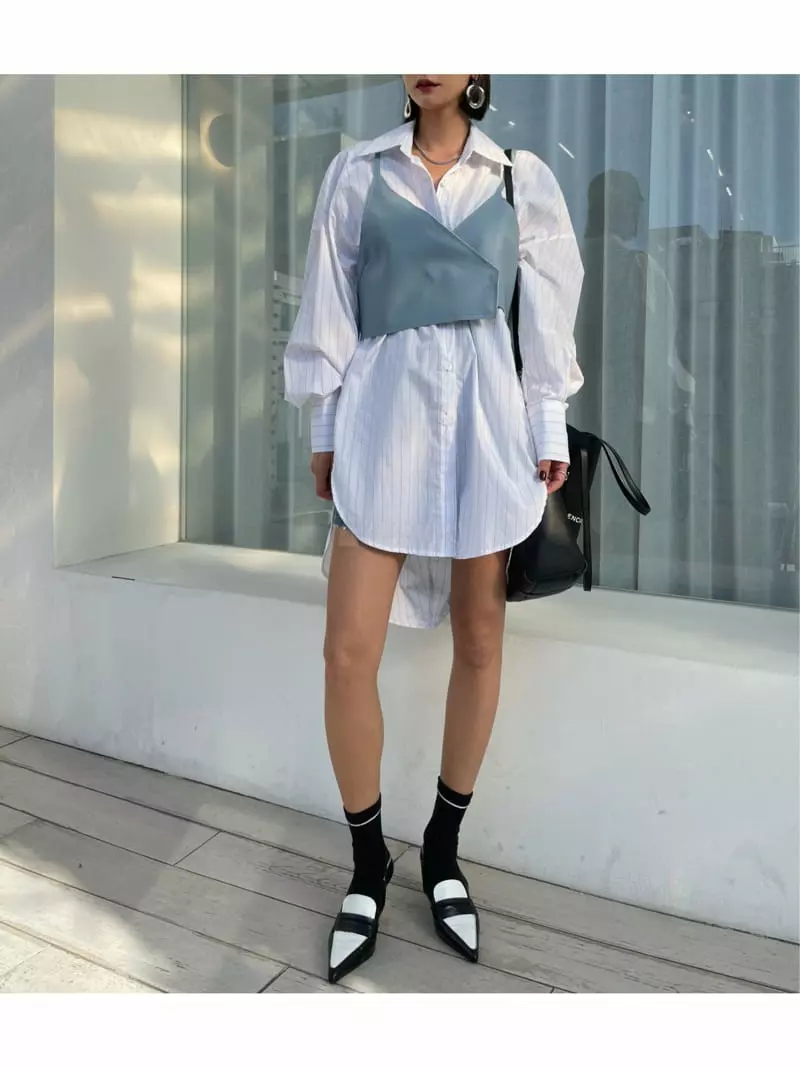 Ryon - Korean Women Fashion - #momslook - Leather Bustier