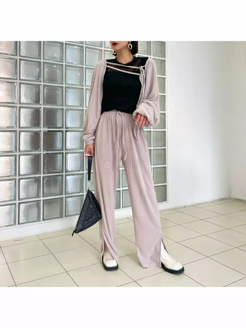 Ryon - Korean Women Fashion - #momslook - Rib Pants - 2