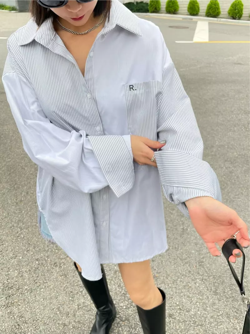 Ryon - Korean Women Fashion - #momslook - Stripes Color Shirt - 2