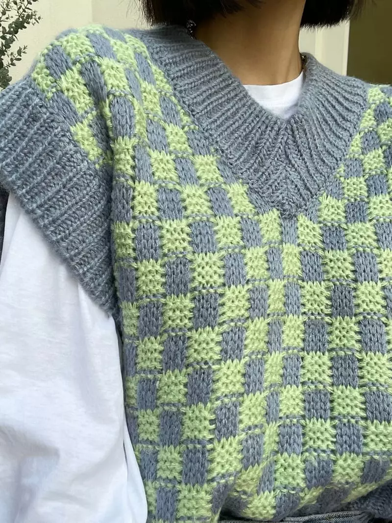 Ryon - Korean Women Fashion - #pursuepretty - Chess Vest - 5