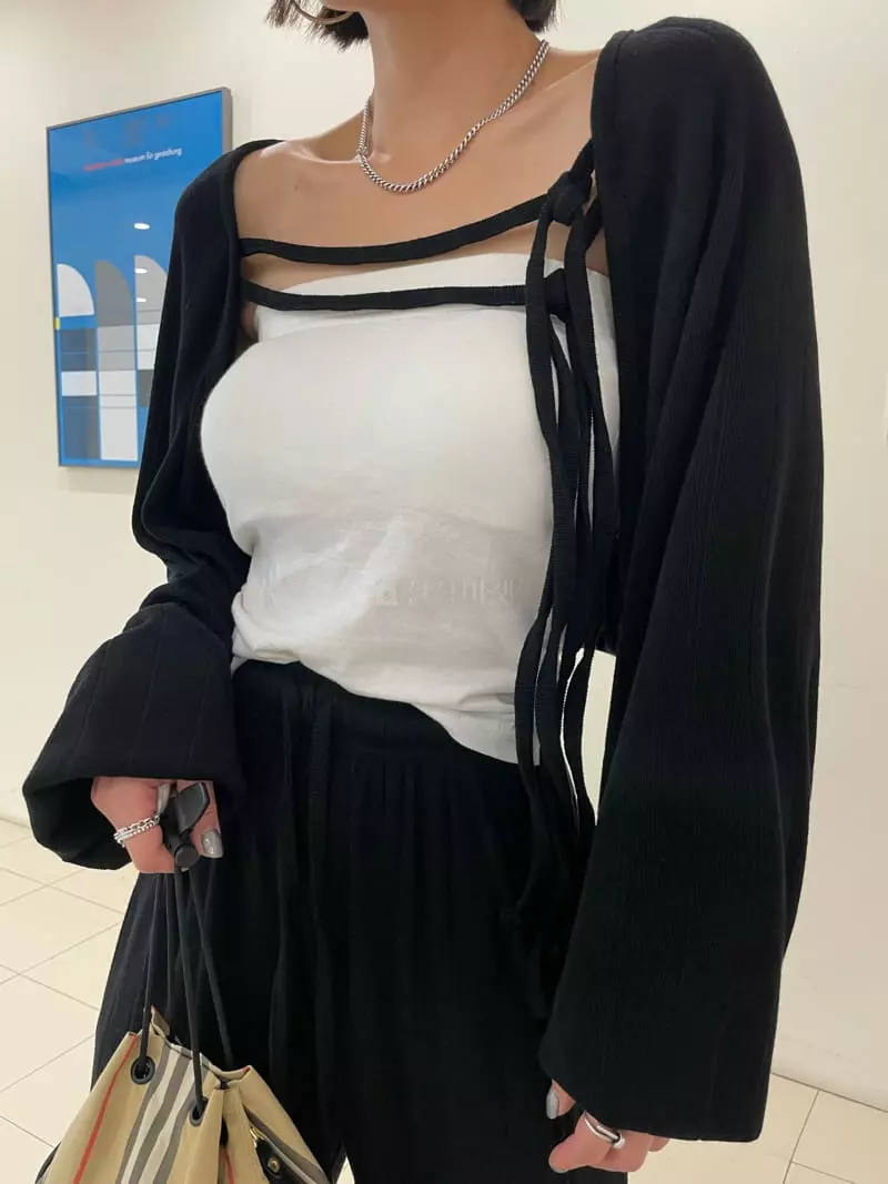 Ryon - Korean Women Fashion - #restrostyle - Rib Cardigan - 9