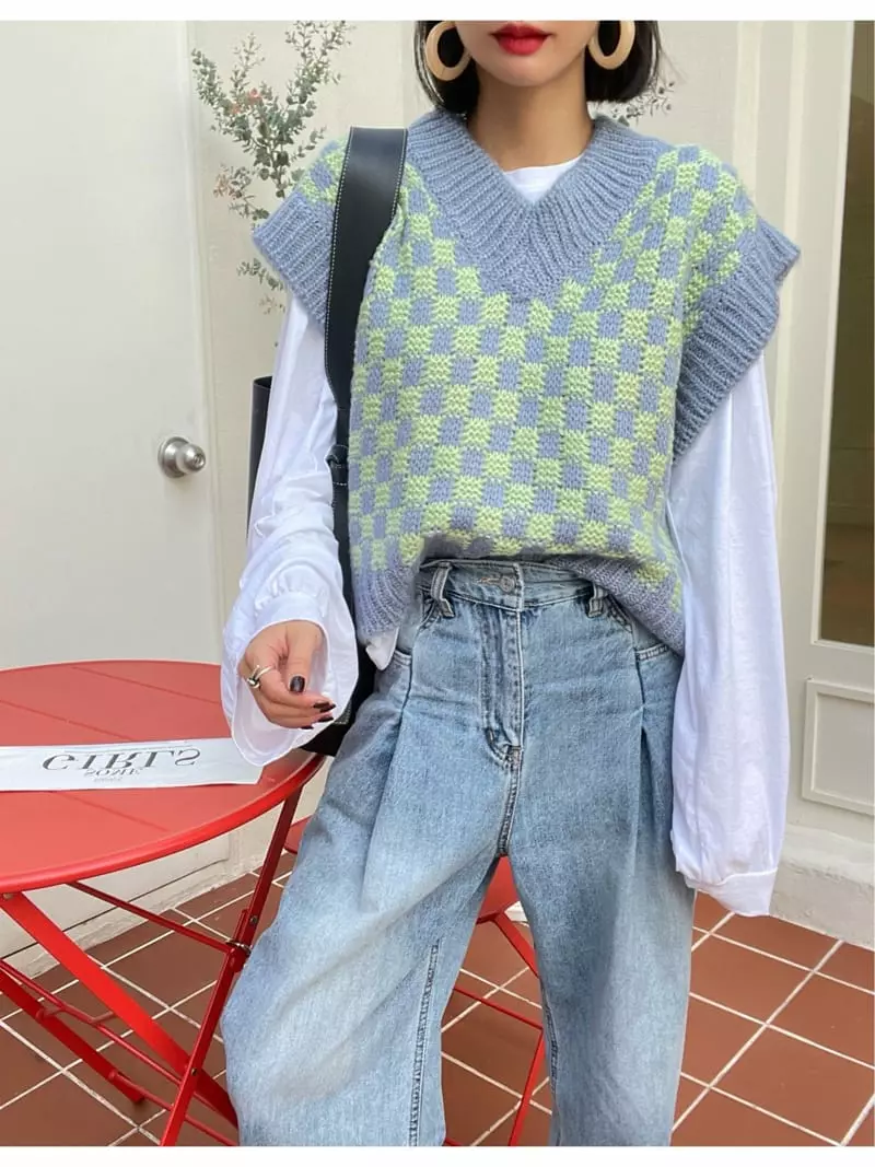 Ryon - Korean Women Fashion - #shopsmall - Chess Vest - 8
