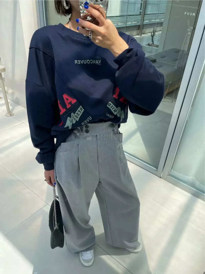 Ryon - Korean Women Fashion - #shopsmall - Slit Sweatshirt - 6