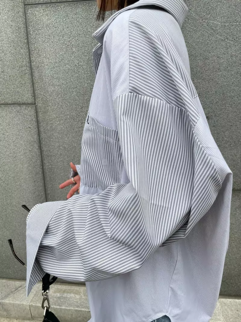 Ryon - Korean Women Fashion - #shopsmall - Stripes Color Shirt - 9
