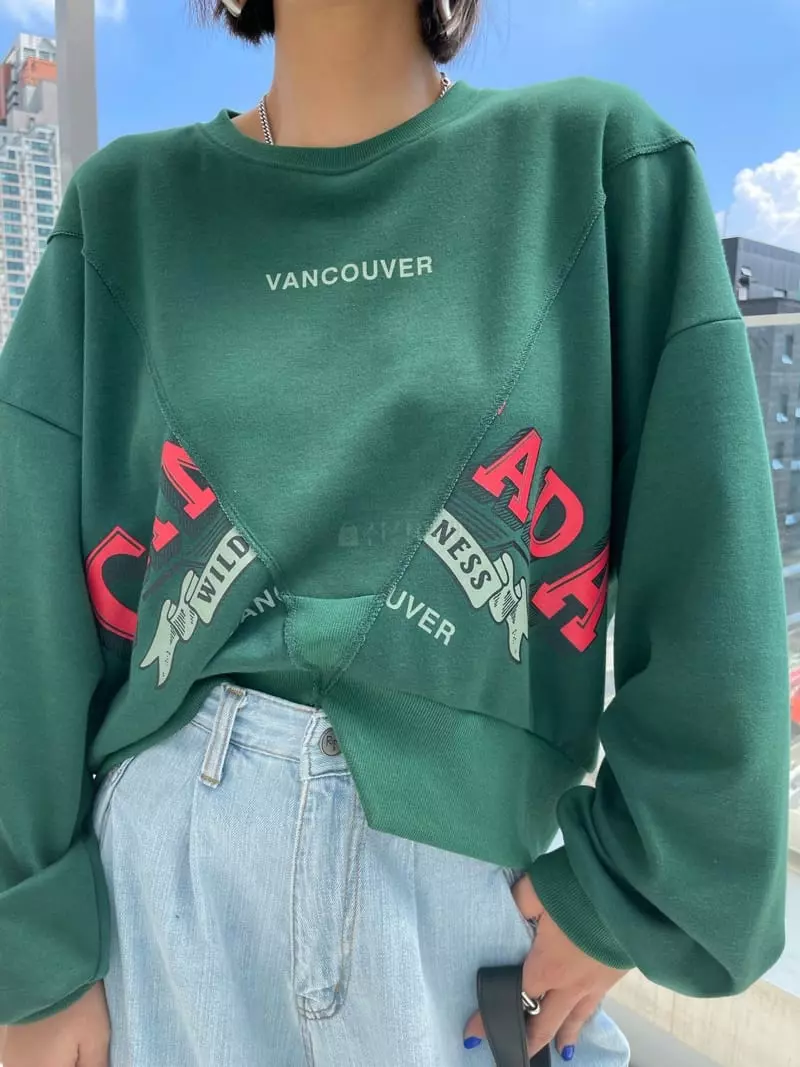 Ryon - Korean Women Fashion - #thatsdarling - Slit Sweatshirt - 7