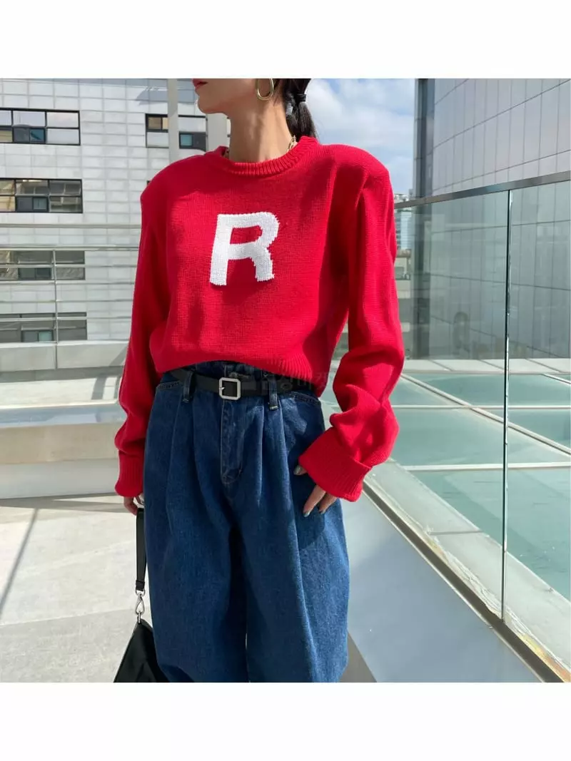 Ryon - Korean Women Fashion - #thatsdarling - R Jacquard Knit Tee - 9