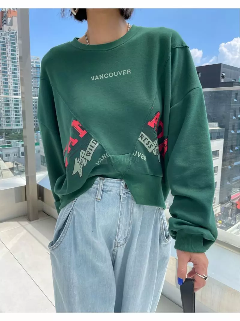Ryon - Korean Women Fashion - #thelittlethings - Slit Sweatshirt - 8