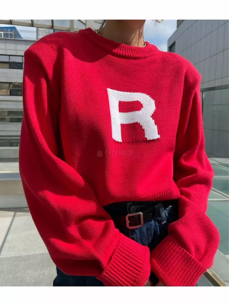 Ryon - Korean Women Fashion - #thelittlethings - R Jacquard Knit Tee - 10