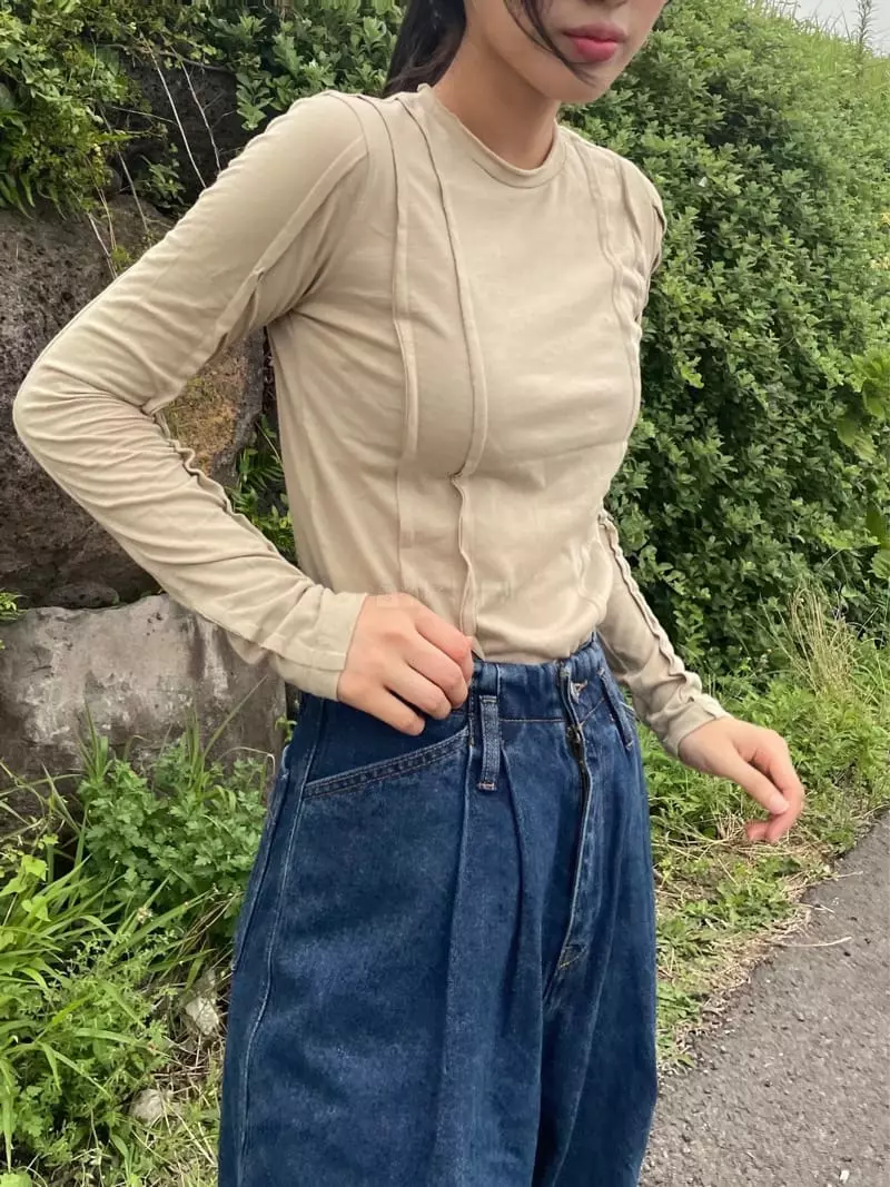 Ryon - Korean Women Fashion - #vintageinspired - Deggi Tee - 8