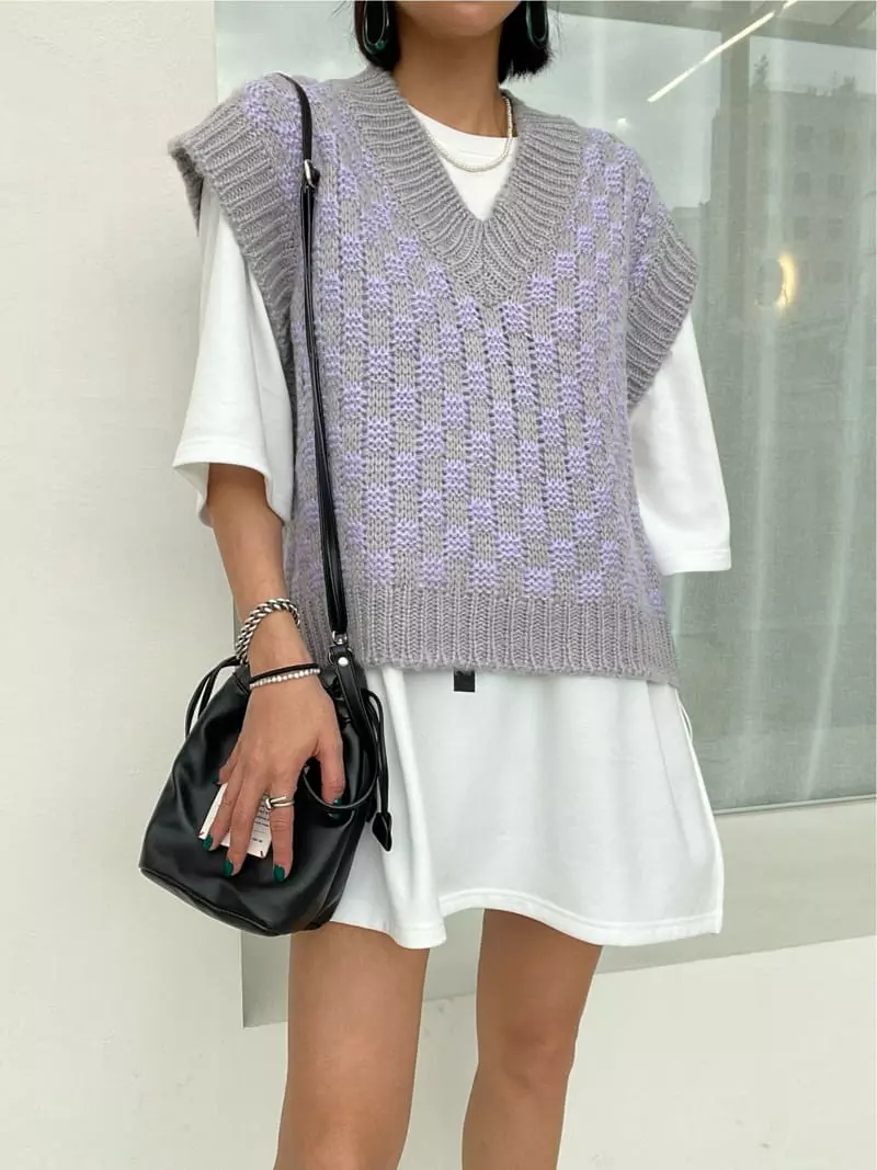 Ryon - Korean Women Fashion - #womensfashion - Chess Vest - 12