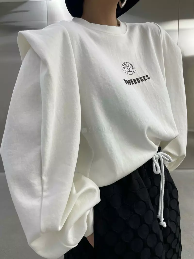 Ryon - Korean Women Fashion - #womensfashion - Rose Sweatshirt - 7