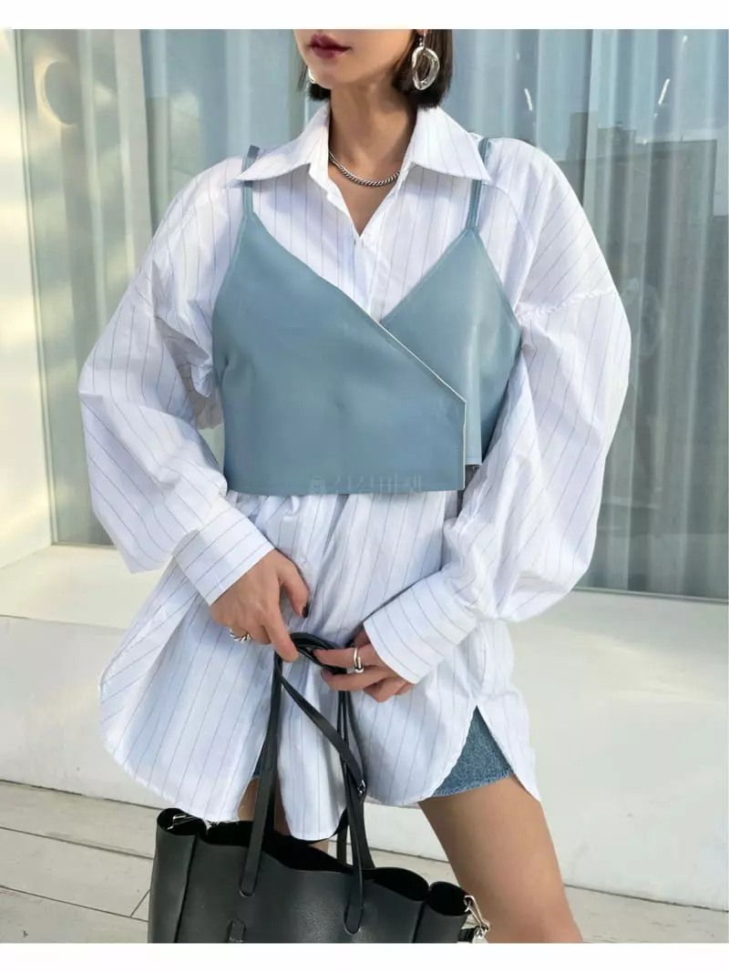 Ryon - Korean Women Fashion - #womensfashion - Leather Bustier - 6