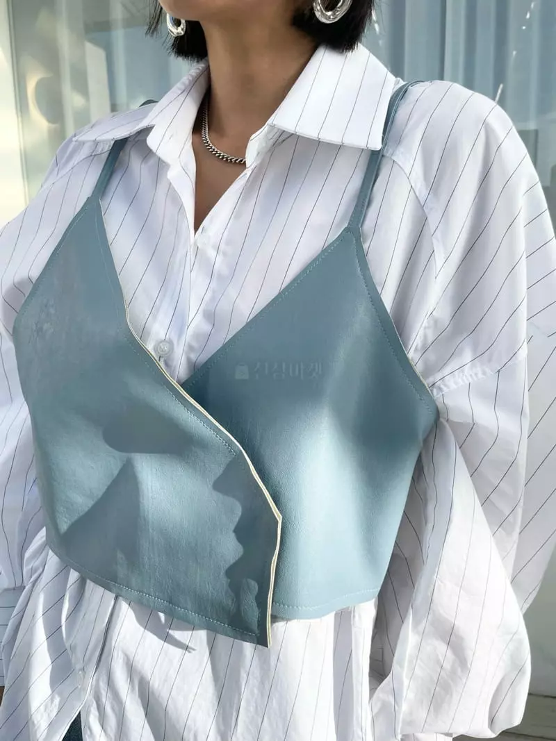 Ryon - Korean Women Fashion - #womensfashion - Leather Bustier - 8