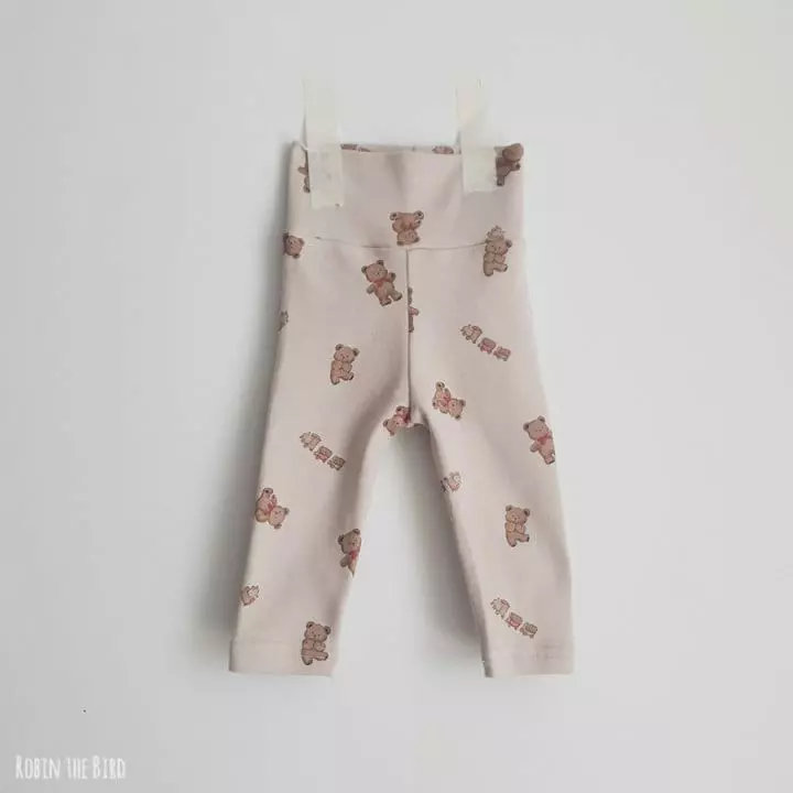 Saerobin - Korean Baby Fashion - #babyclothing - Toy Bear Stomach Leggings - 3