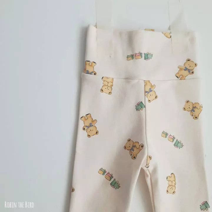 Saerobin - Korean Baby Fashion - #babyclothing - Toy Bear Stomach Leggings - 4