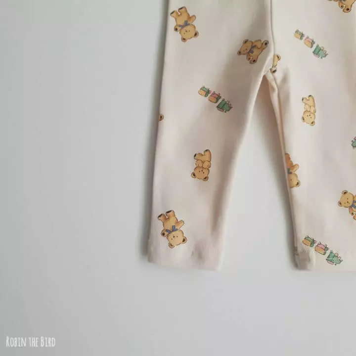 Saerobin - Korean Baby Fashion - #babyfever - Toy Bear Stomach Leggings - 5