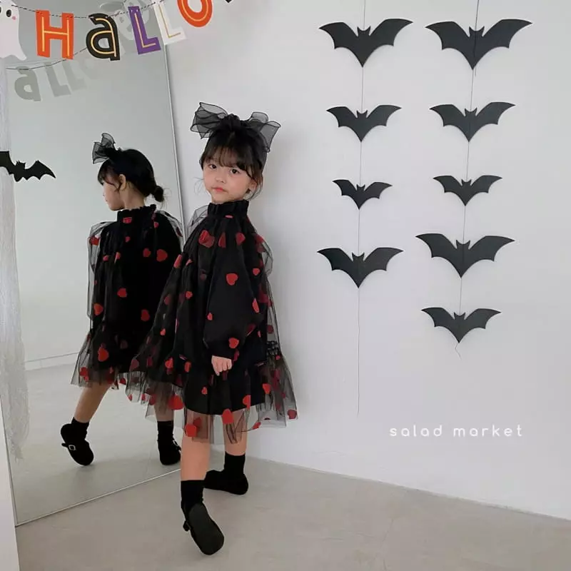 Salad Market - Korean Children Fashion - #childofig - Heart One-piece - 8