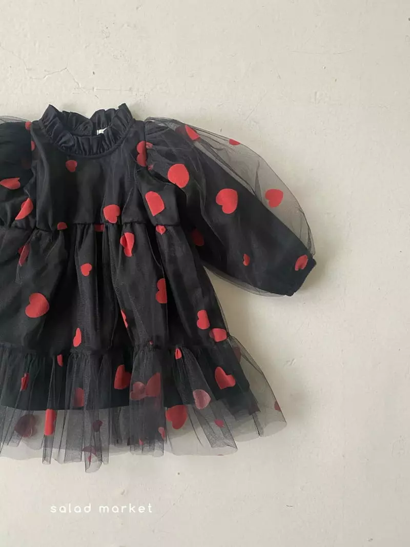 Salad Market - Korean Children Fashion - #childrensboutique - Heart One-piece - 10