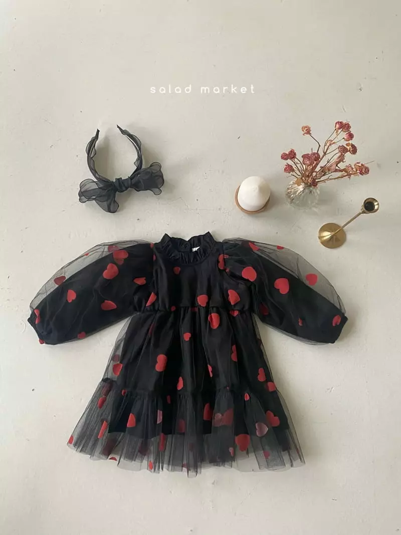 Salad Market - Korean Children Fashion - #designkidswear - Heart One-piece - 11