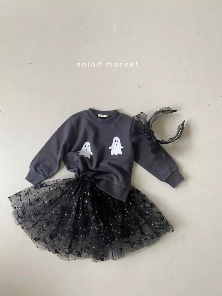 Salad Market - Korean Children Fashion - #kidsshorts - Kid Ghost Sweatshirt - 3
