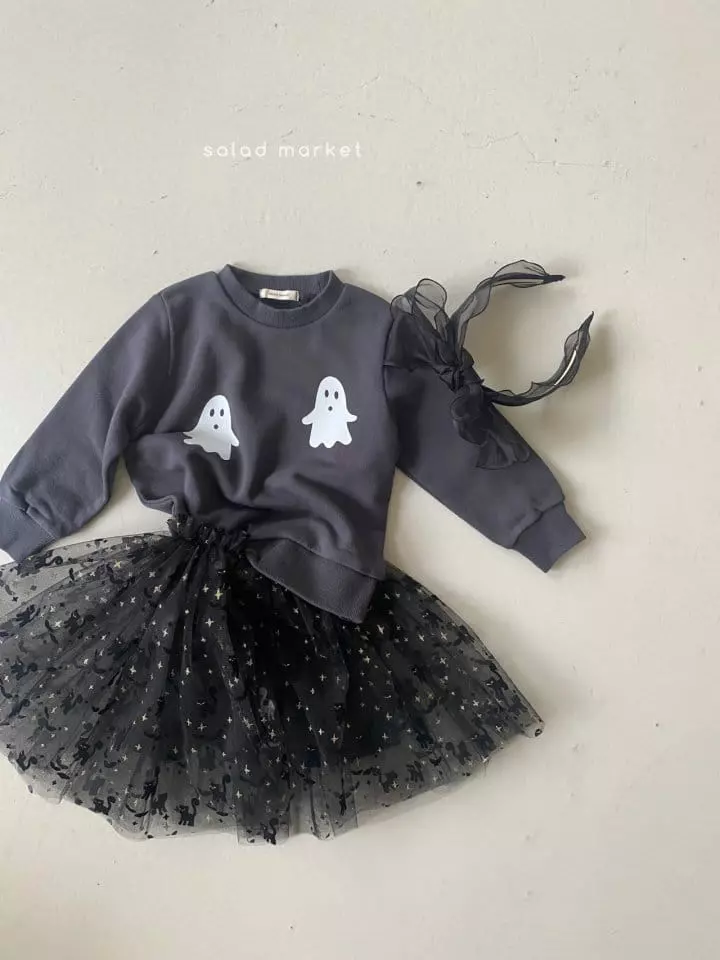 Salad Market - Korean Children Fashion - #kidsshorts - Kid Ghost Sweatshirt - 4