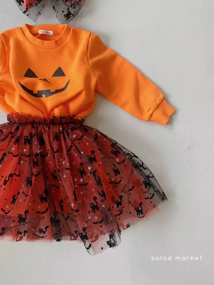 Salad Market - Korean Children Fashion - #kidsstore - Pumkin Sweatshirt - 4