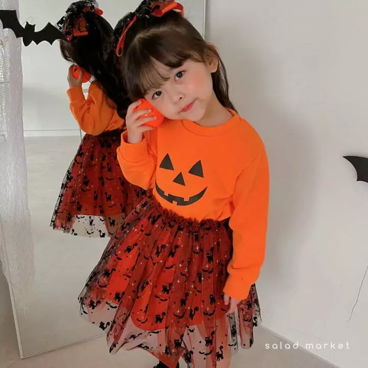 Salad Market - Korean Children Fashion - #magicofchildhood - Pumkin Sweatshirt - 7