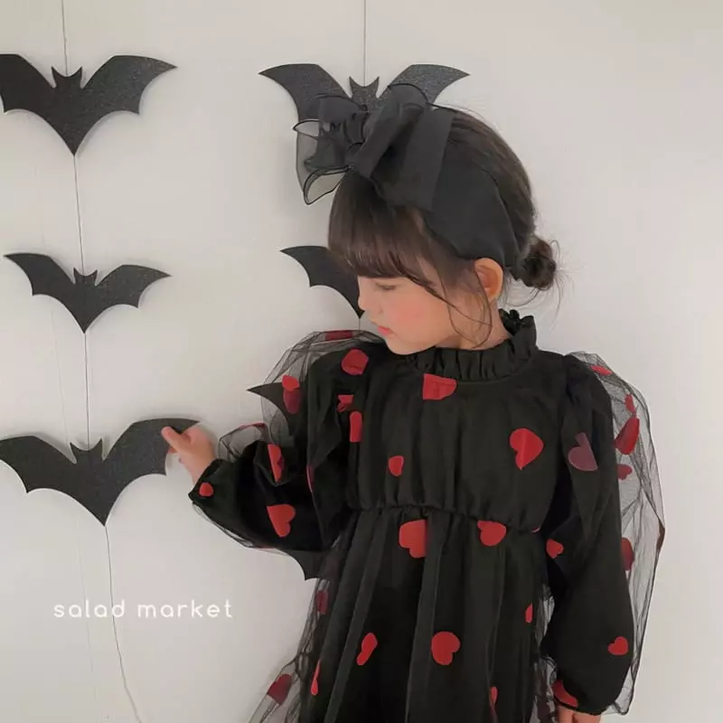 Salad Market - Korean Children Fashion - #prettylittlegirls - Heart One-piece - 7