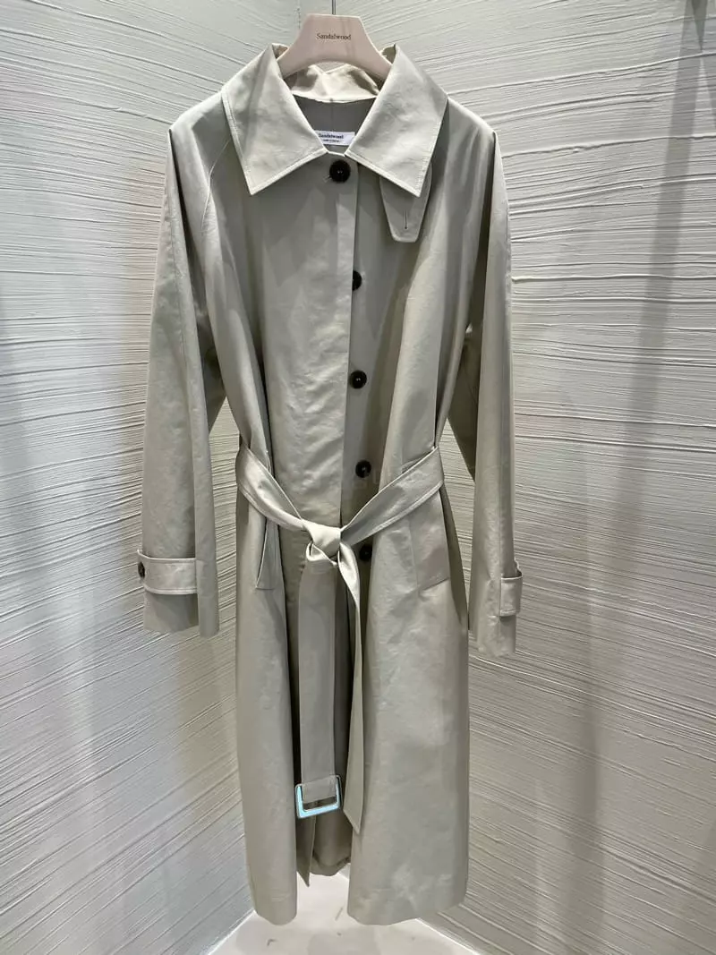 Sandalwood - Korean Women Fashion - #momslook - Slit Coat - 8