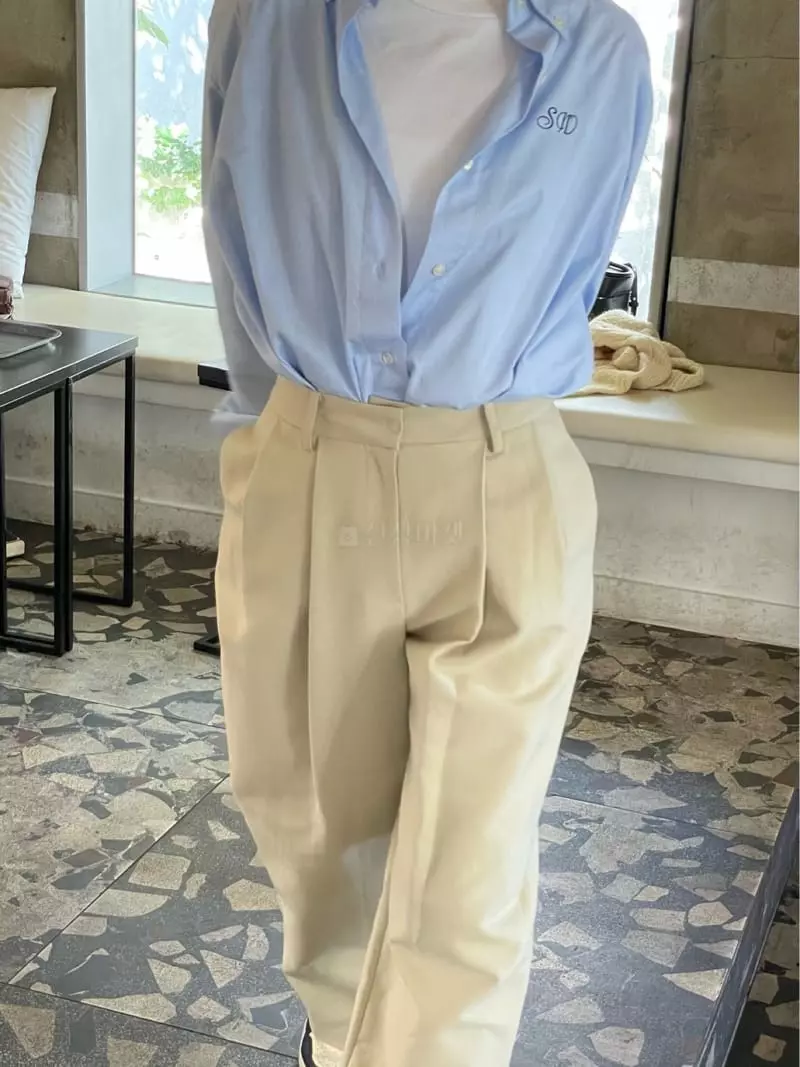 Sandalwood - Korean Women Fashion - #momslook - Two Tuck Pnats - 7