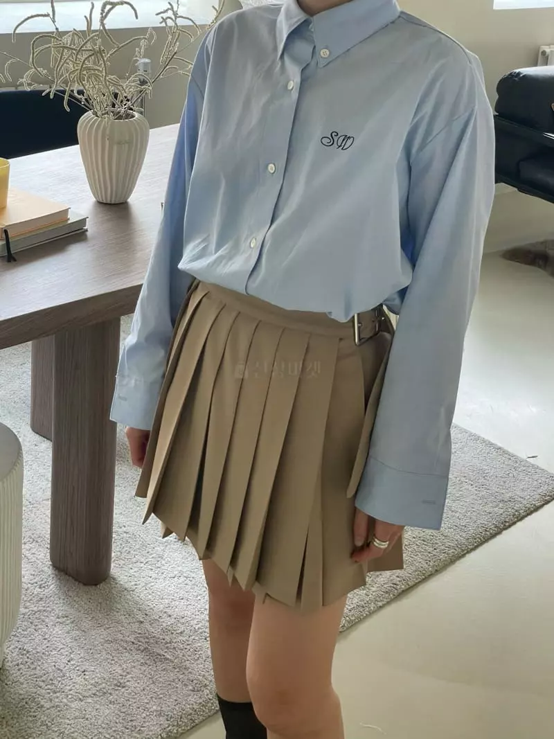 Sandalwood - Korean Women Fashion - #momslook - Wrinkle Skirt - 2
