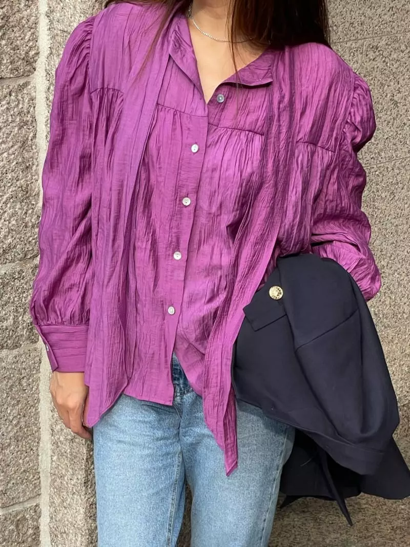 Sandalwood - Korean Women Fashion - #shopsmall - Niss Blouse - 2