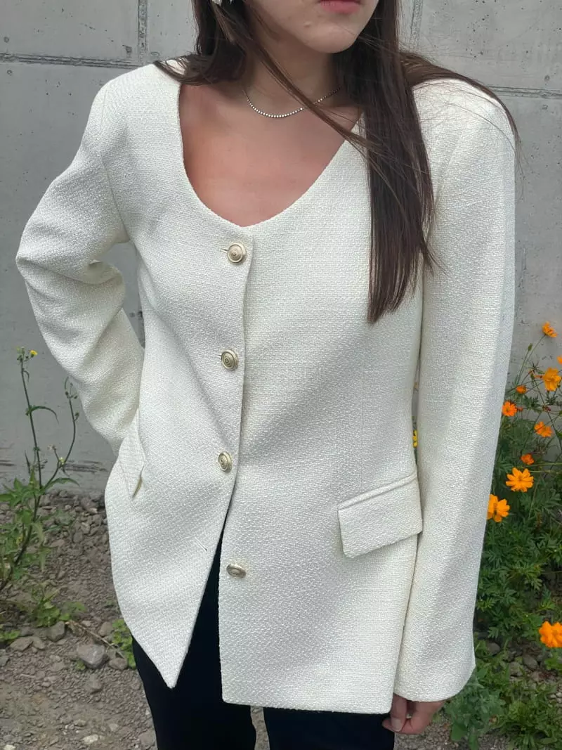 Sandalwood - Korean Women Fashion - #shopsmall - Canelle Jacket