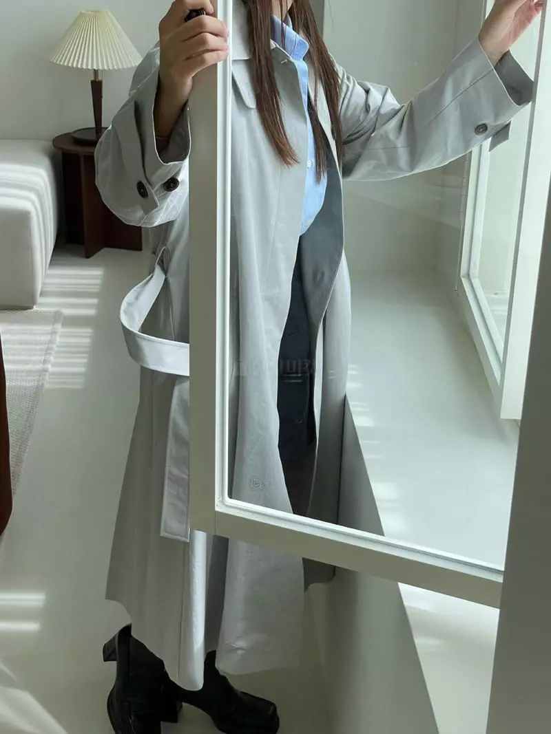 Sandalwood - Korean Women Fashion - #womensfashion - Slit Coat