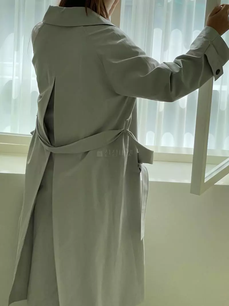 Sandalwood - Korean Women Fashion - #womensfashion - Slit Coat - 3
