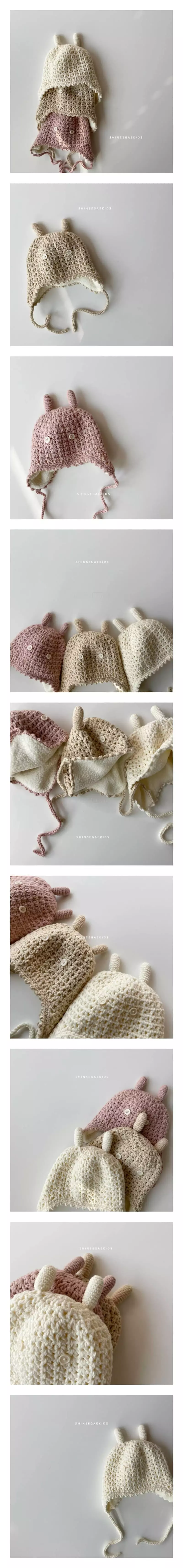 Shinseage Kids - Korean Children Fashion - #designkidswear - Button Quilting Bonnet