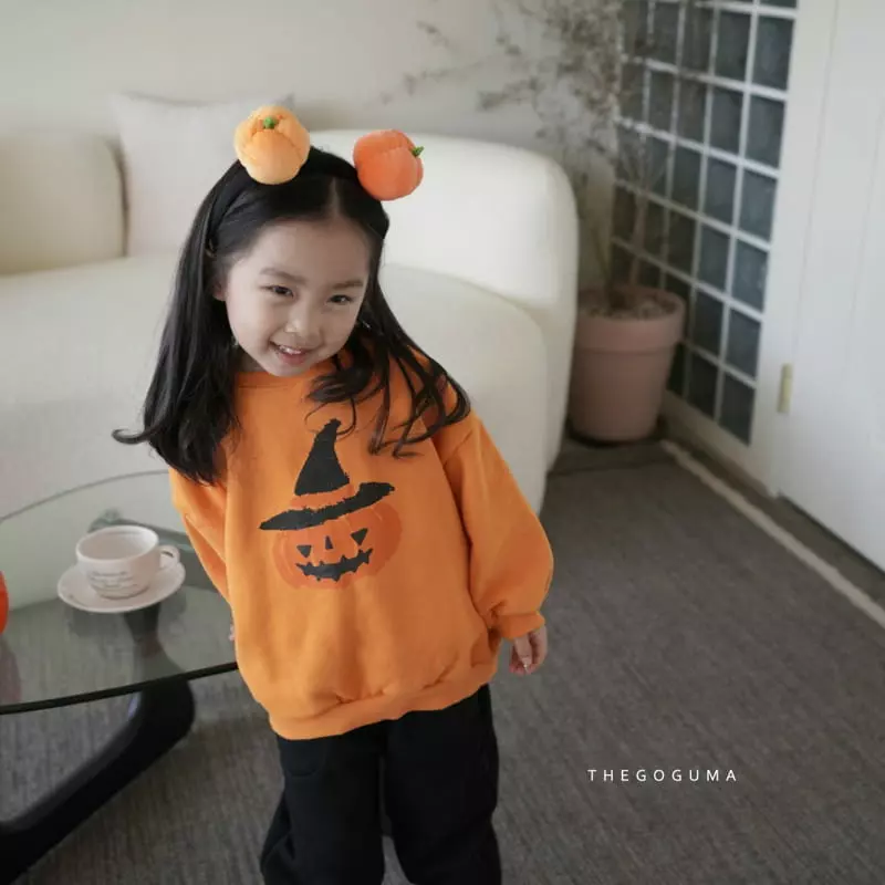 Shinseage Kids - Korean Children Fashion - #discoveringself - Halloween Pumpkin Sweatshirt - 2