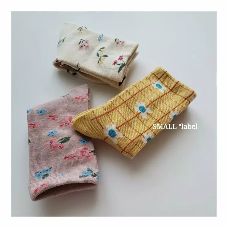 Small Label - Korean Children Fashion - #childrensboutique - Flower Nori Socks Set - 8