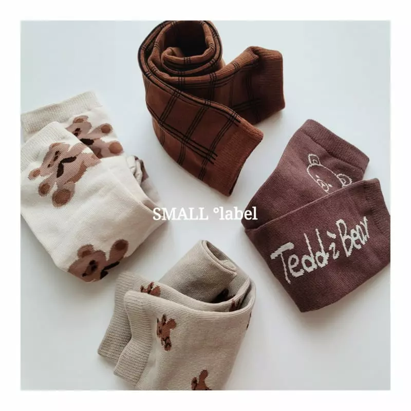 Small Label - Korean Children Fashion - #kidsshorts - Teddy Bear A Socks Set  - 9