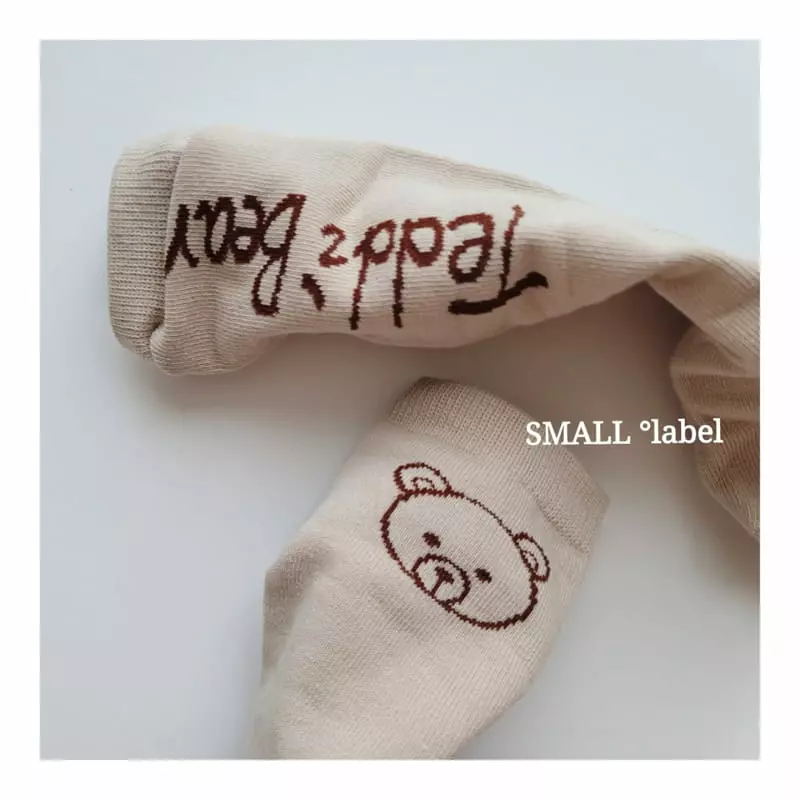 Small Label - Korean Children Fashion - #toddlerclothing - Teddy Bear B Socks Set