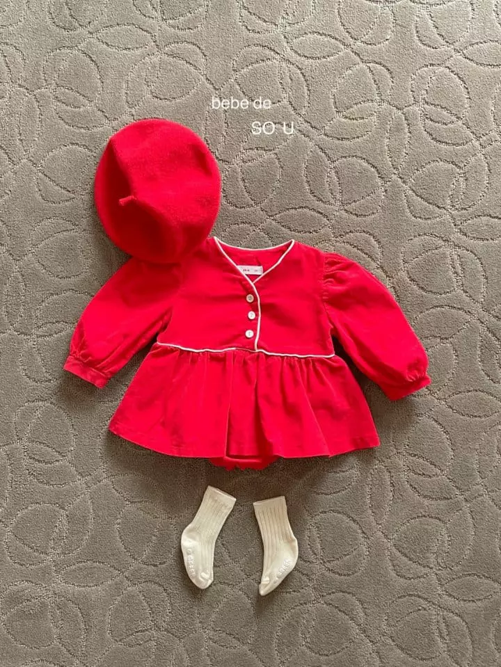 So U - Korean Baby Fashion - #babyclothing - Bebe V Neck Bodysuit