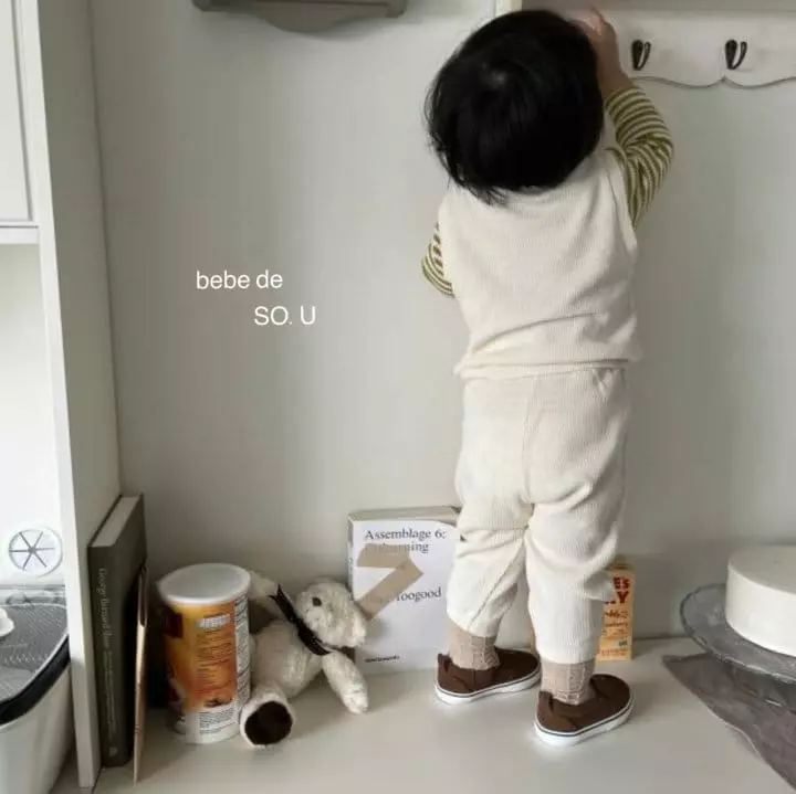 So U - Korean Baby Fashion - #babyootd - Bebe Waffle Set - 5