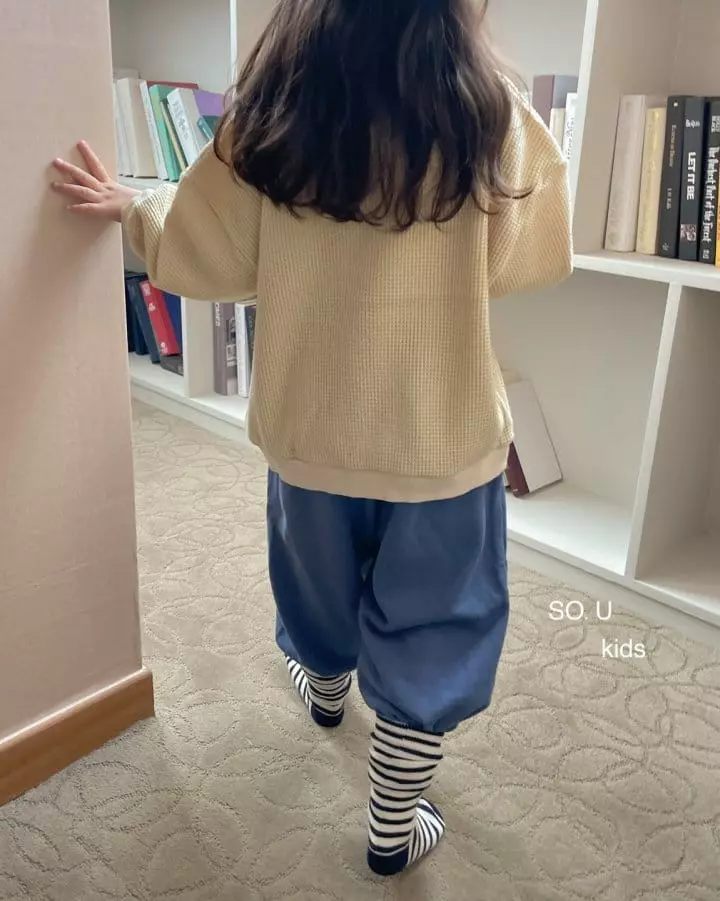 So U - Korean Children Fashion - #childofig - Bonjour Waffle Sweatshirt - 8